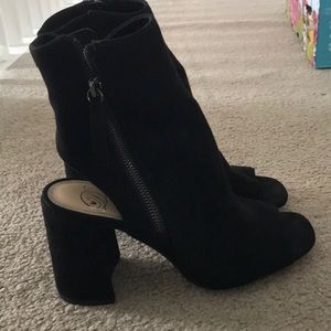 Black open toed heels
